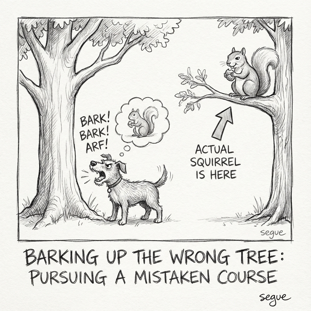 barking up the wrong tree