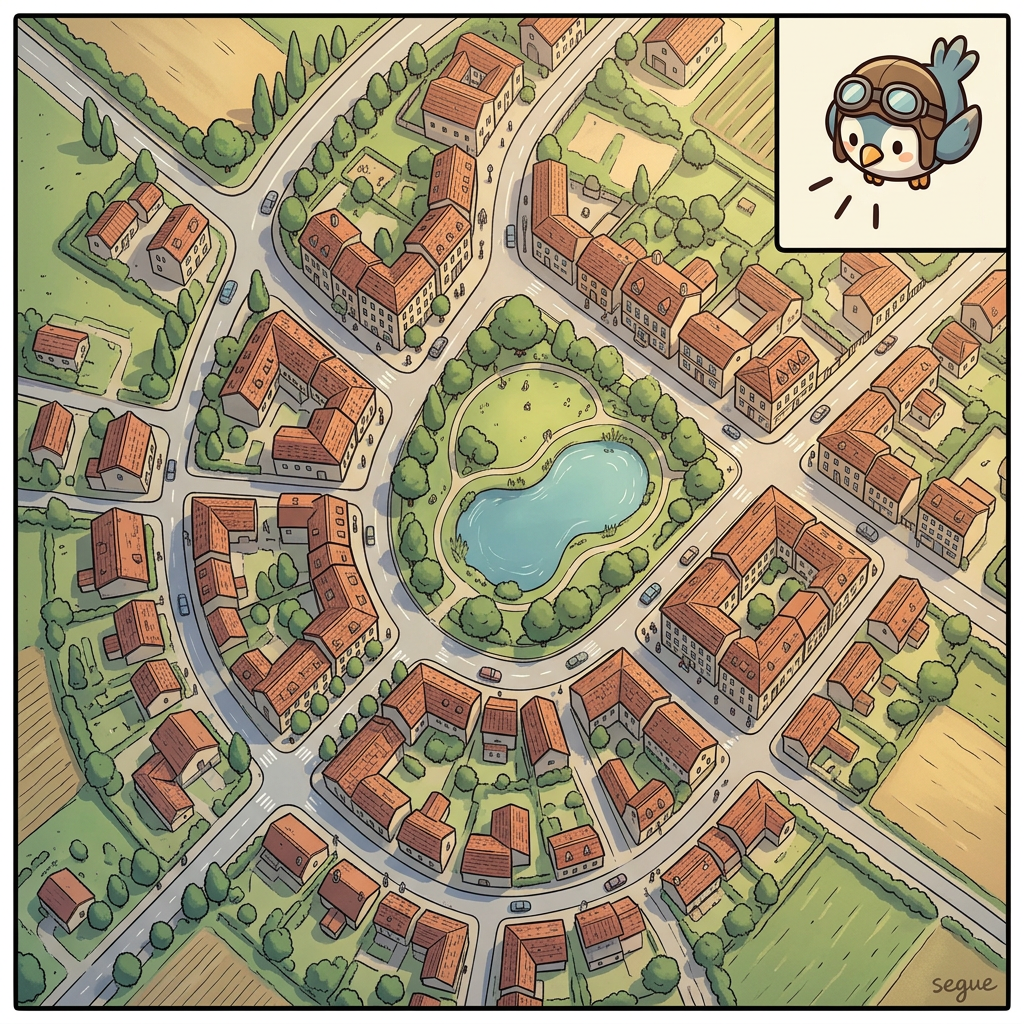 bird's-eye view