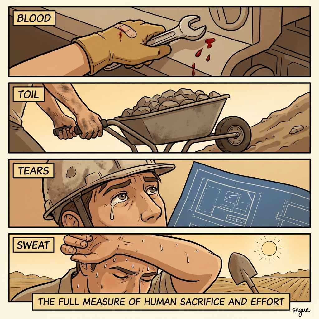blood, toil, tears and sweat