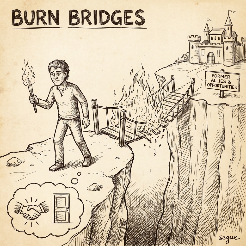 burn bridges