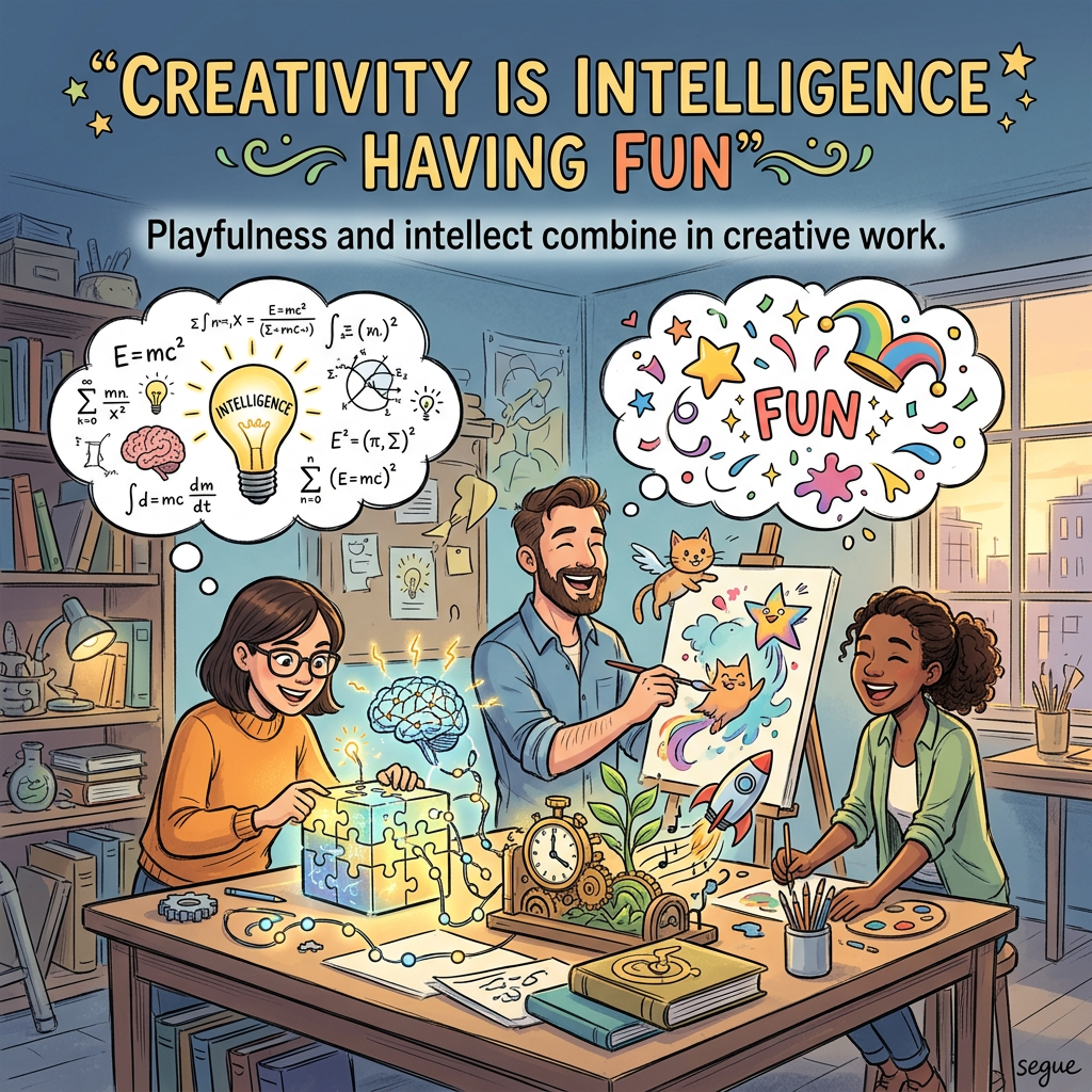 Creativity is intelligence having fun