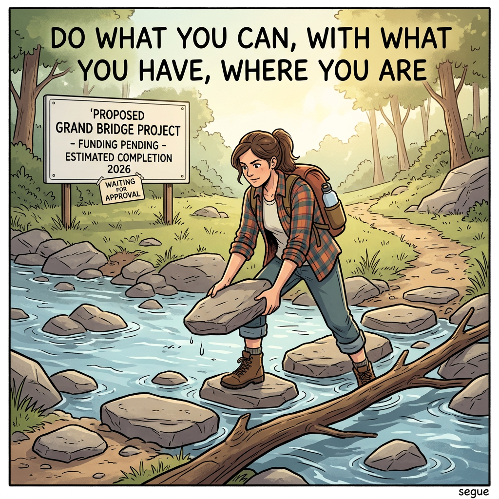 Do what you can, with what you have, where you are