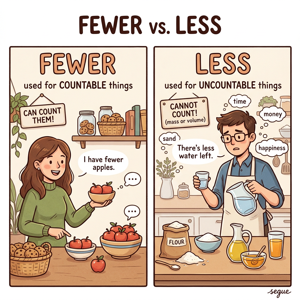 fewer vs. less