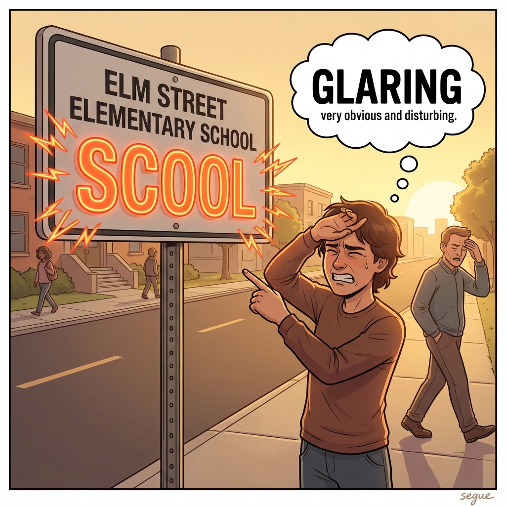 glaring