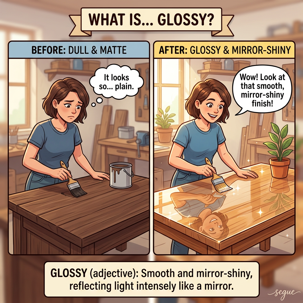 glossy
