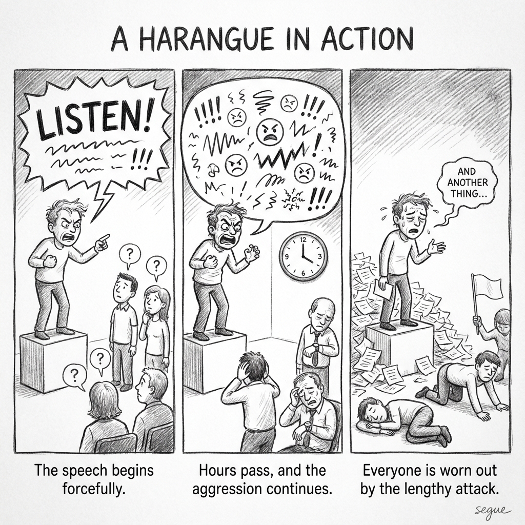 harangue