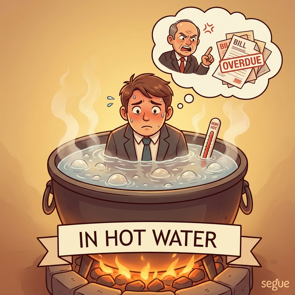 in hot water