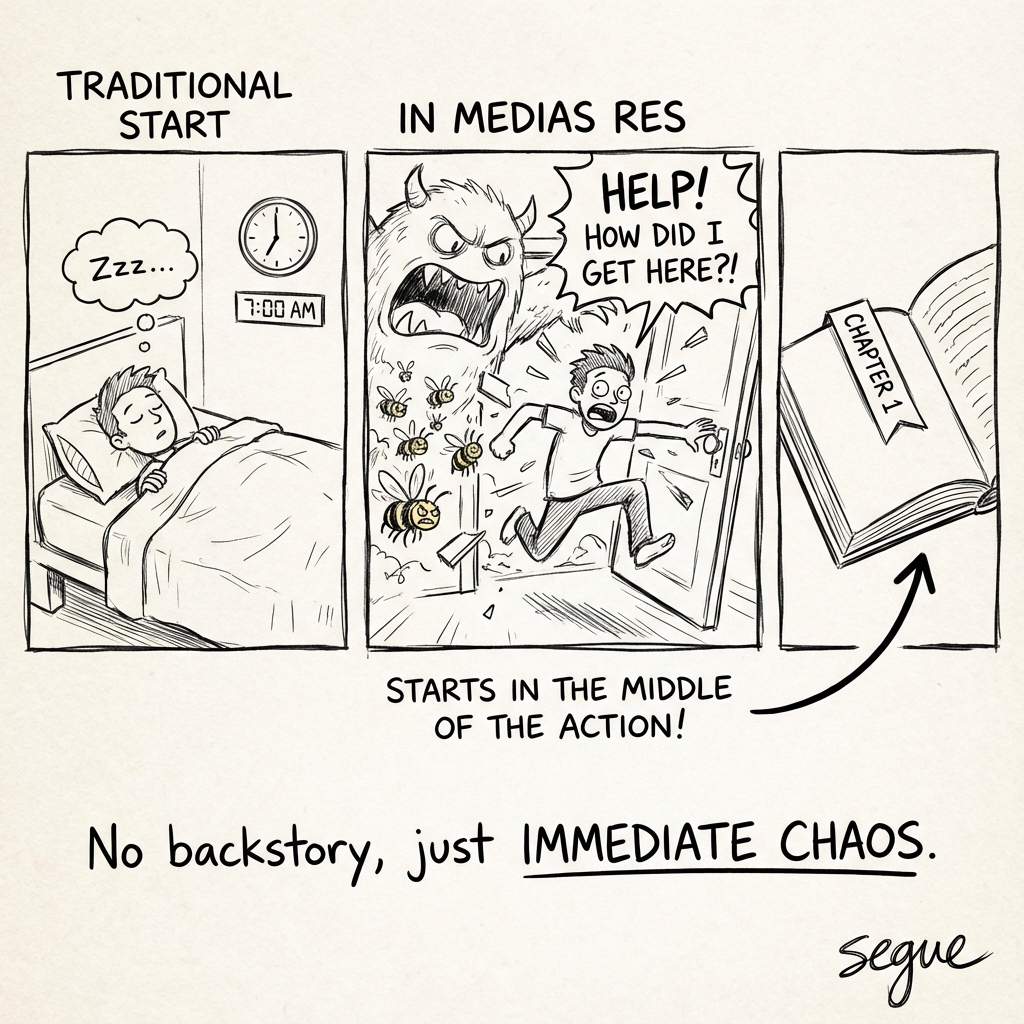 in medias res
