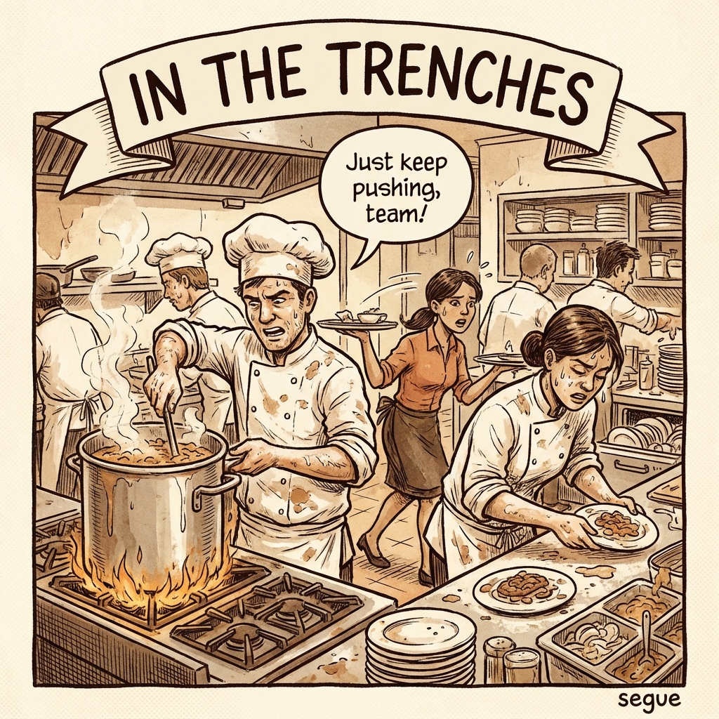 in the trenches