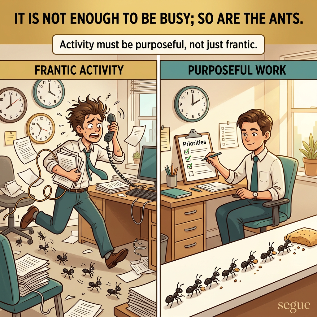 It is not enough to be busy; so are the ants
