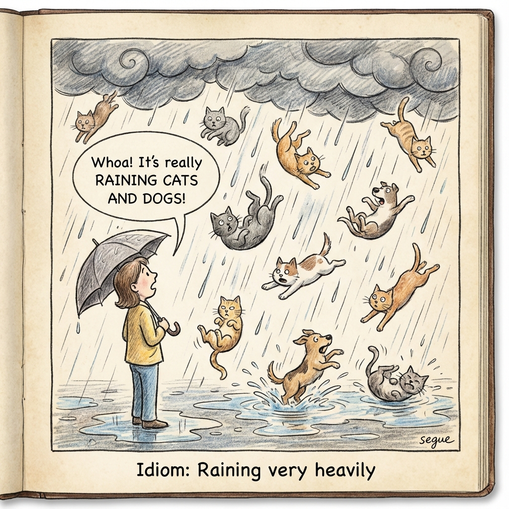 raining cats and dogs