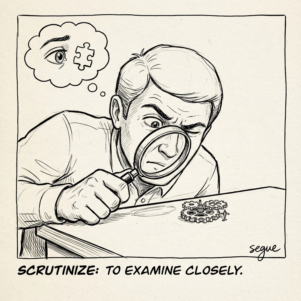 scrutinize
