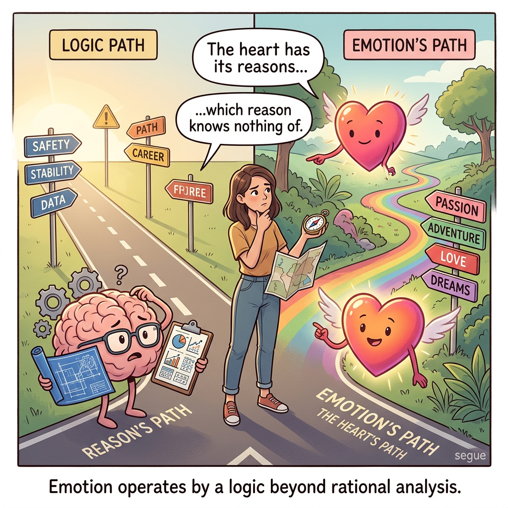 The heart has its reasons which reason knows nothing of