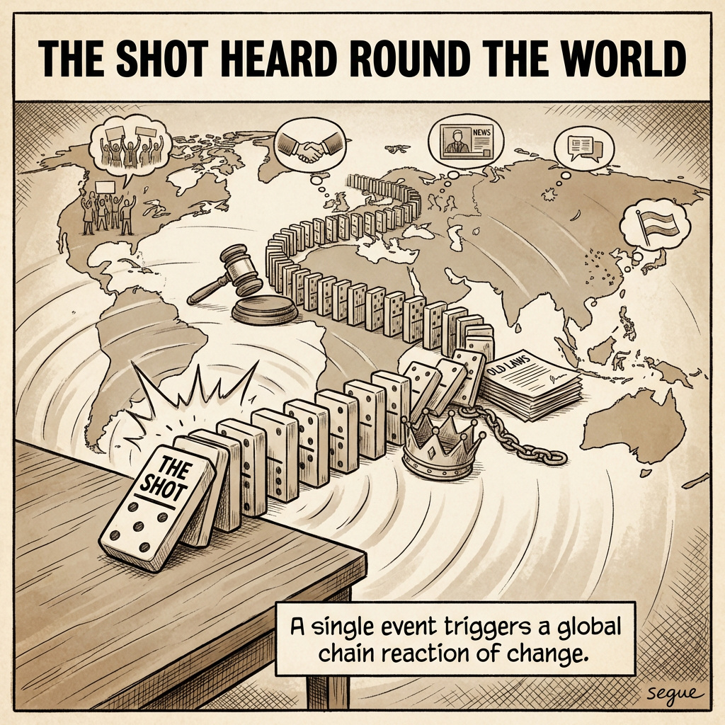 the shot heard round the world