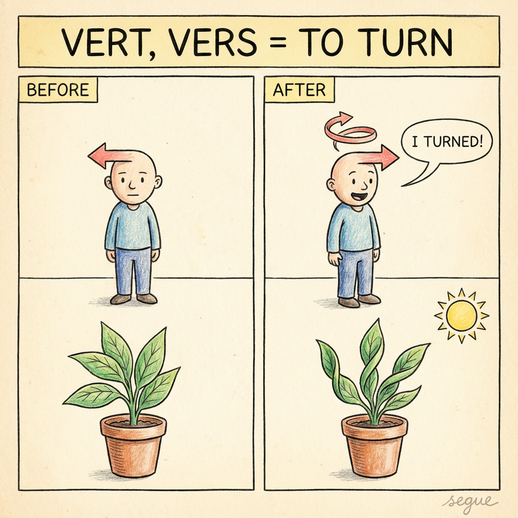 vert, vers