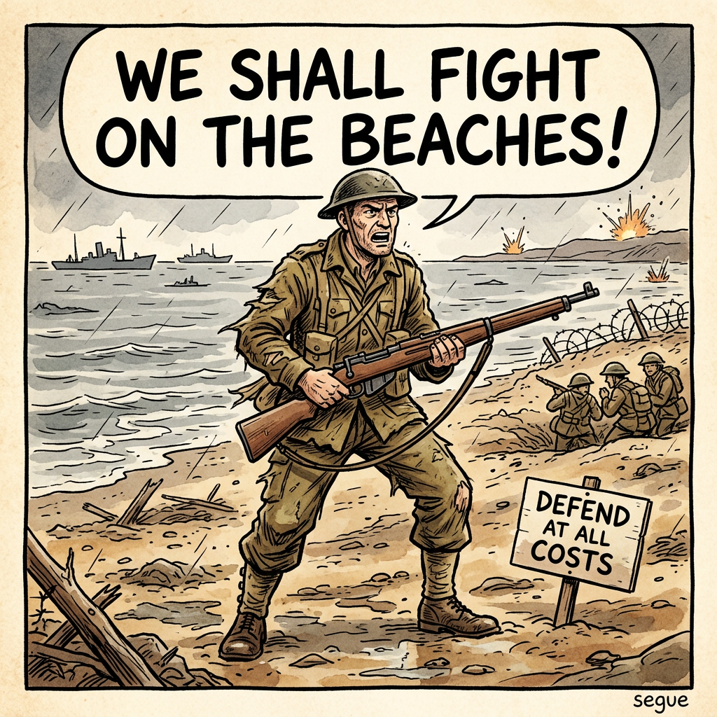 we shall fight on the beaches